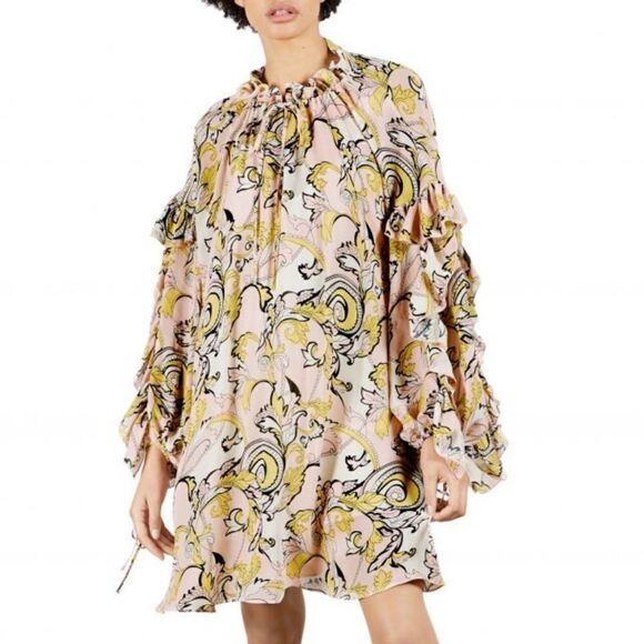 NWT Ted Baker Gartes Printed Dress MIB Printed Dress Ted 4/ US XL - Picture 1 of 14